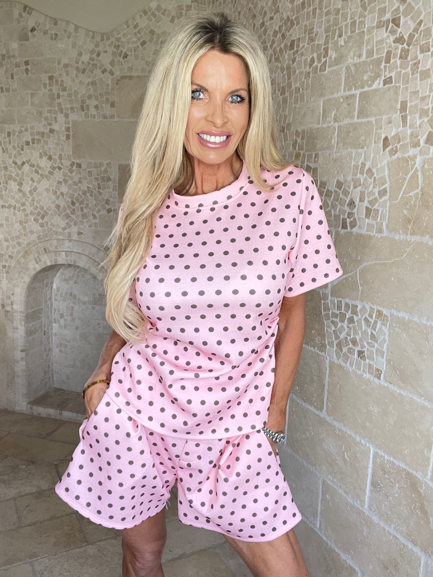 Rosie polka dot short set