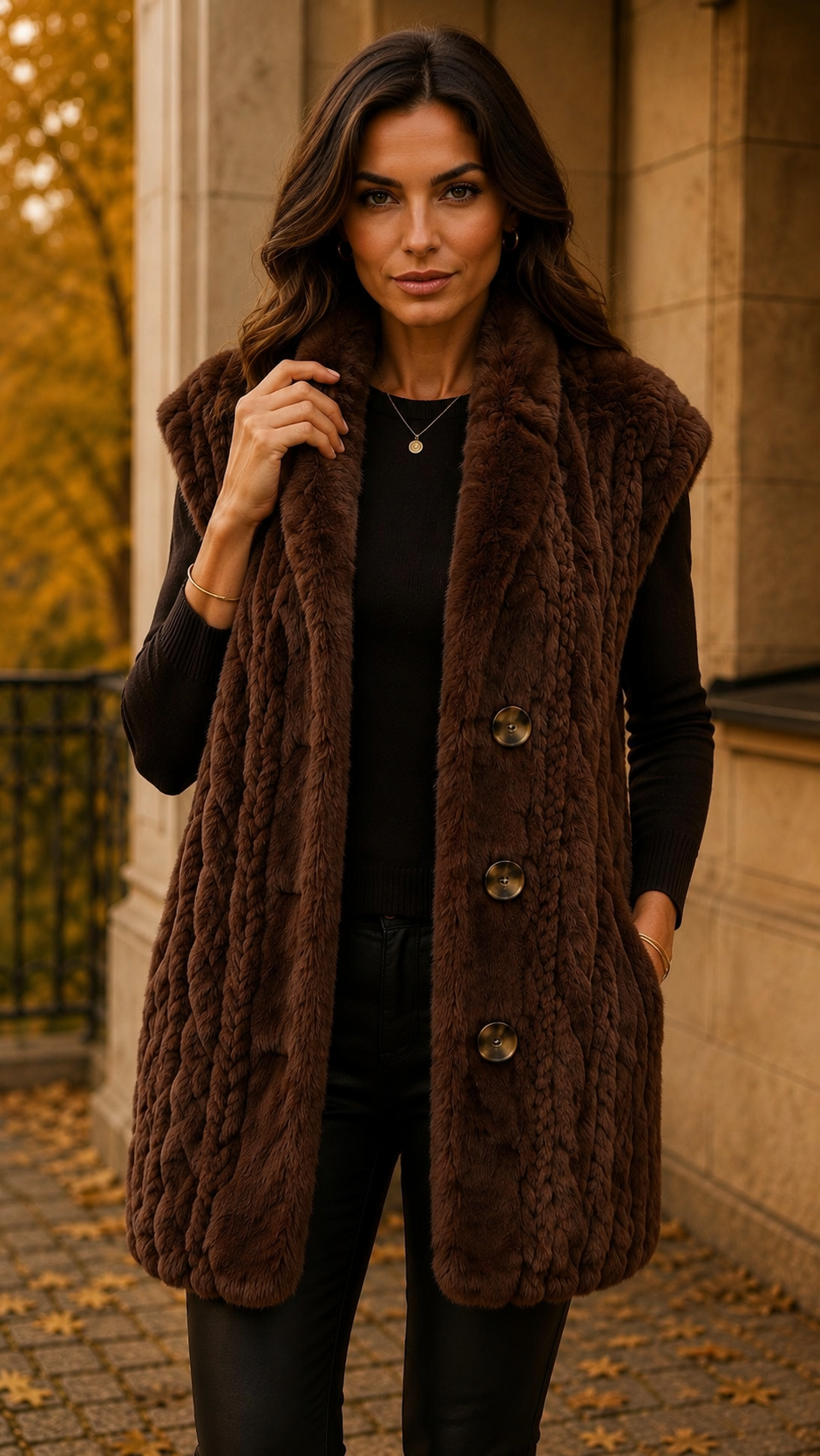 Aspen faux fur gilet