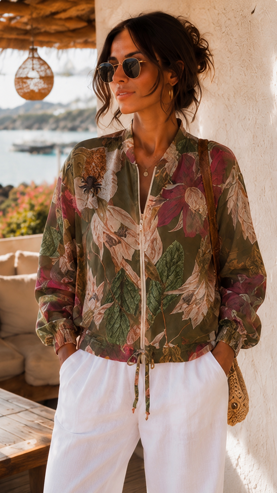Sorrento floral bomber jacket