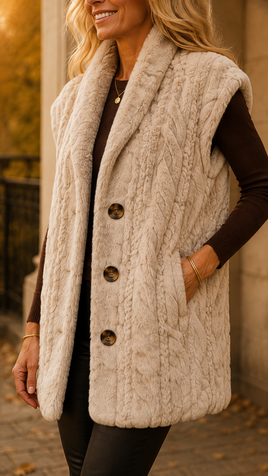 Aspen faux fur gilet